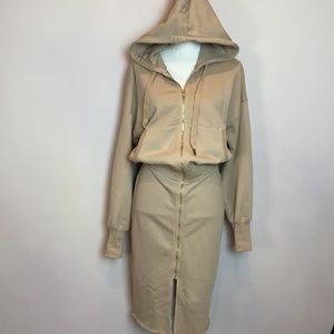 luq hooded zip dress jumper